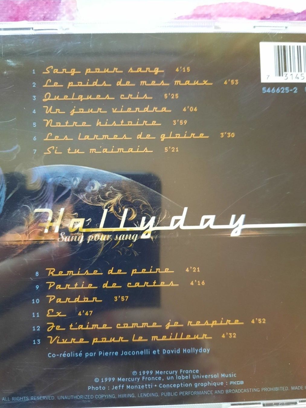 CD: CD Johnny Hallyday - Sang pour sang – Usato da Pully venduto da bro_n52j 2