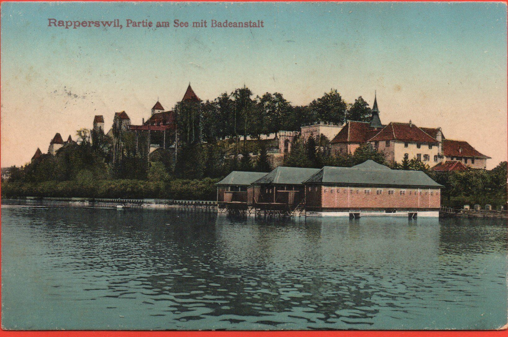 Ansichtskarten: RAPPERSWIL Partie am See mit Badeanstalt – Gebraucht aus Jona von philajona