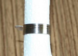 Fingerring Stahl silber - gold Ø 18mm NEU (33)