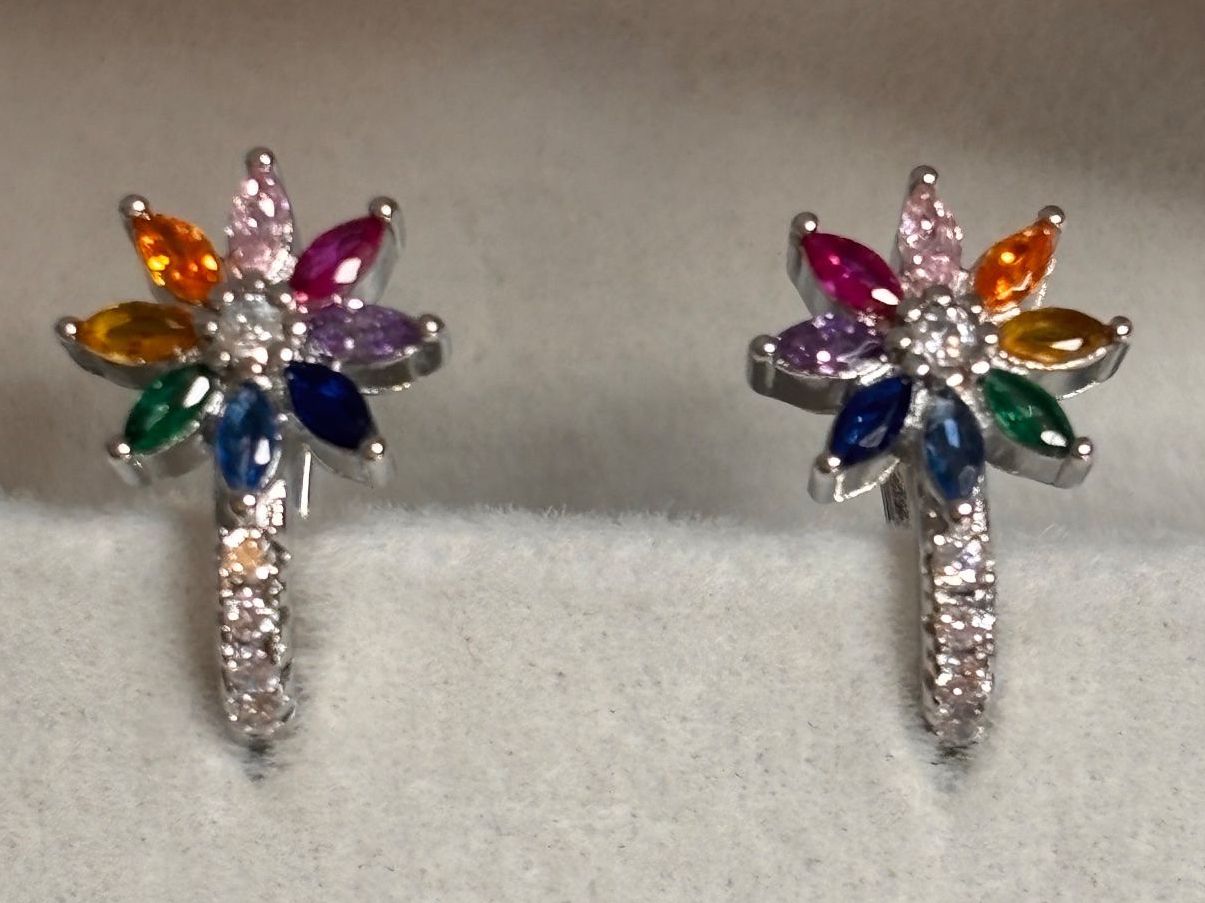 Ohrringe & -stecker: Boucles d’oreilles fleurs multicolores 🌺 – Neu (gemäss Beschreibung) aus Lausanne von mel2dreams