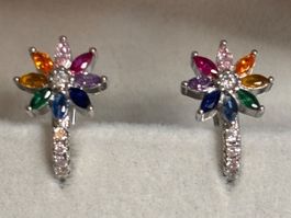 Boucles d’oreilles fleurs multicolores 🌺