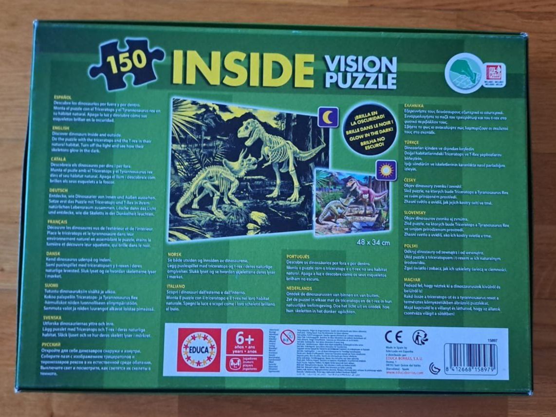 Educa Puzzle: Puzzle Educa Inside Vision Dinosaurier 150 Teile – Usato da Münsingen venduto da BeatGrolimund 1