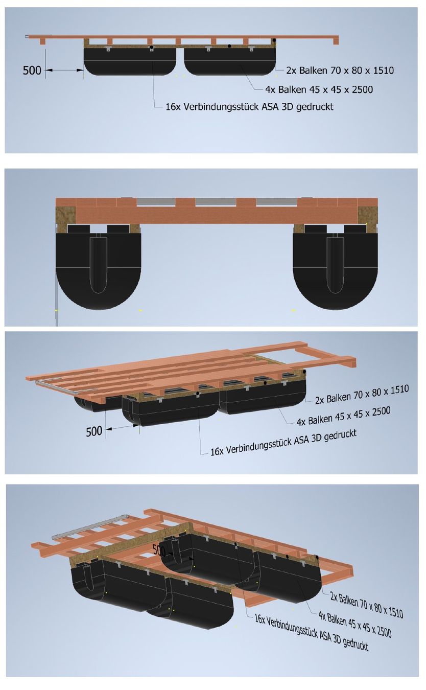 Boote: 4x Ponton Schwimmkörper Technus Typ 70 / Fingersteg – Gebraucht aus Dussnang von Rado1800 2