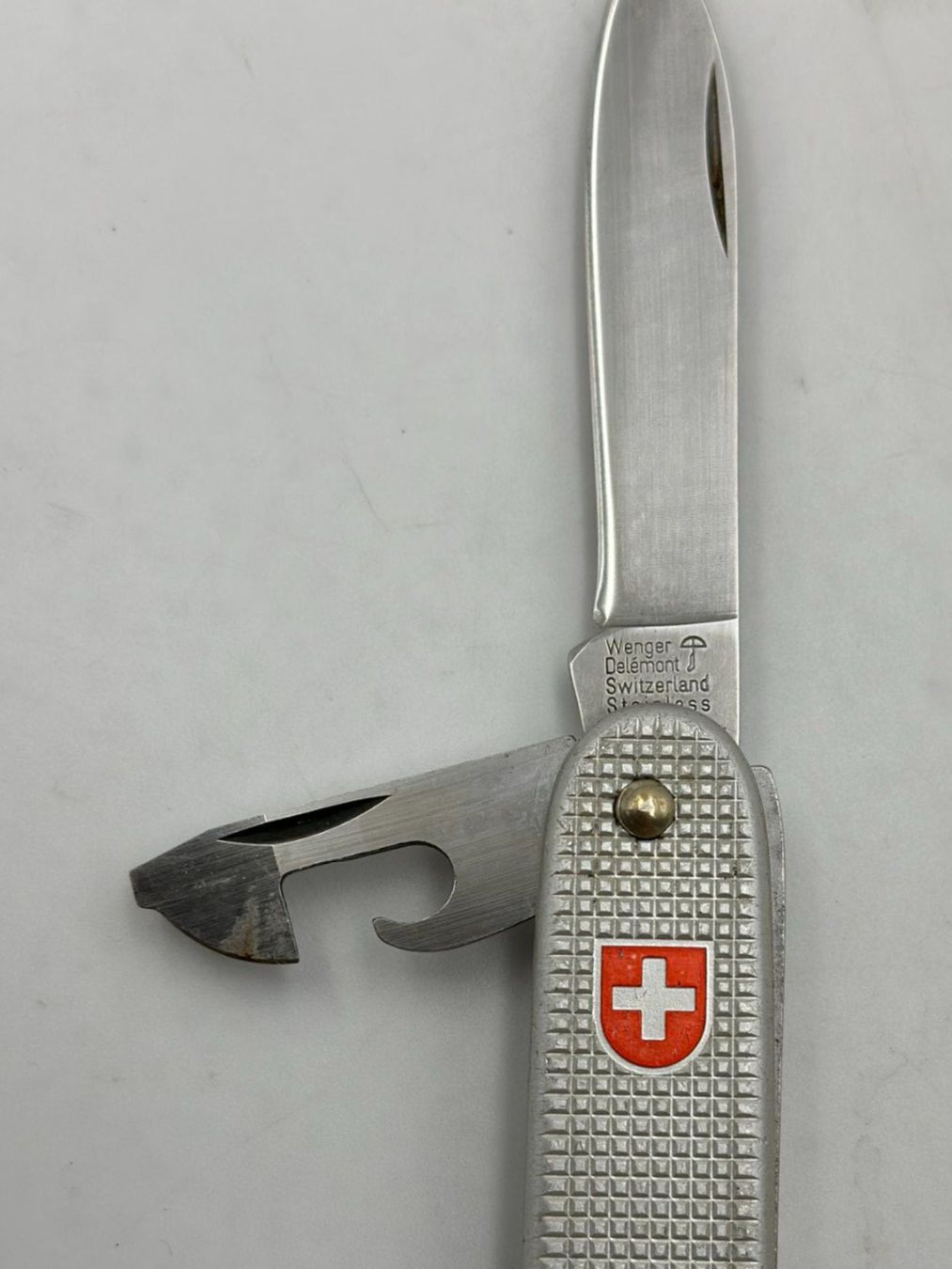 Wenger Coltelli tascabile: WENGER Delémonet Offiziersmesser Sackmesser 1981 – Usato da Luzern venduto da Lager6640 8