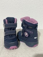 Winterstiefel dunkelblau pink gefüttert Grösse 24 gut