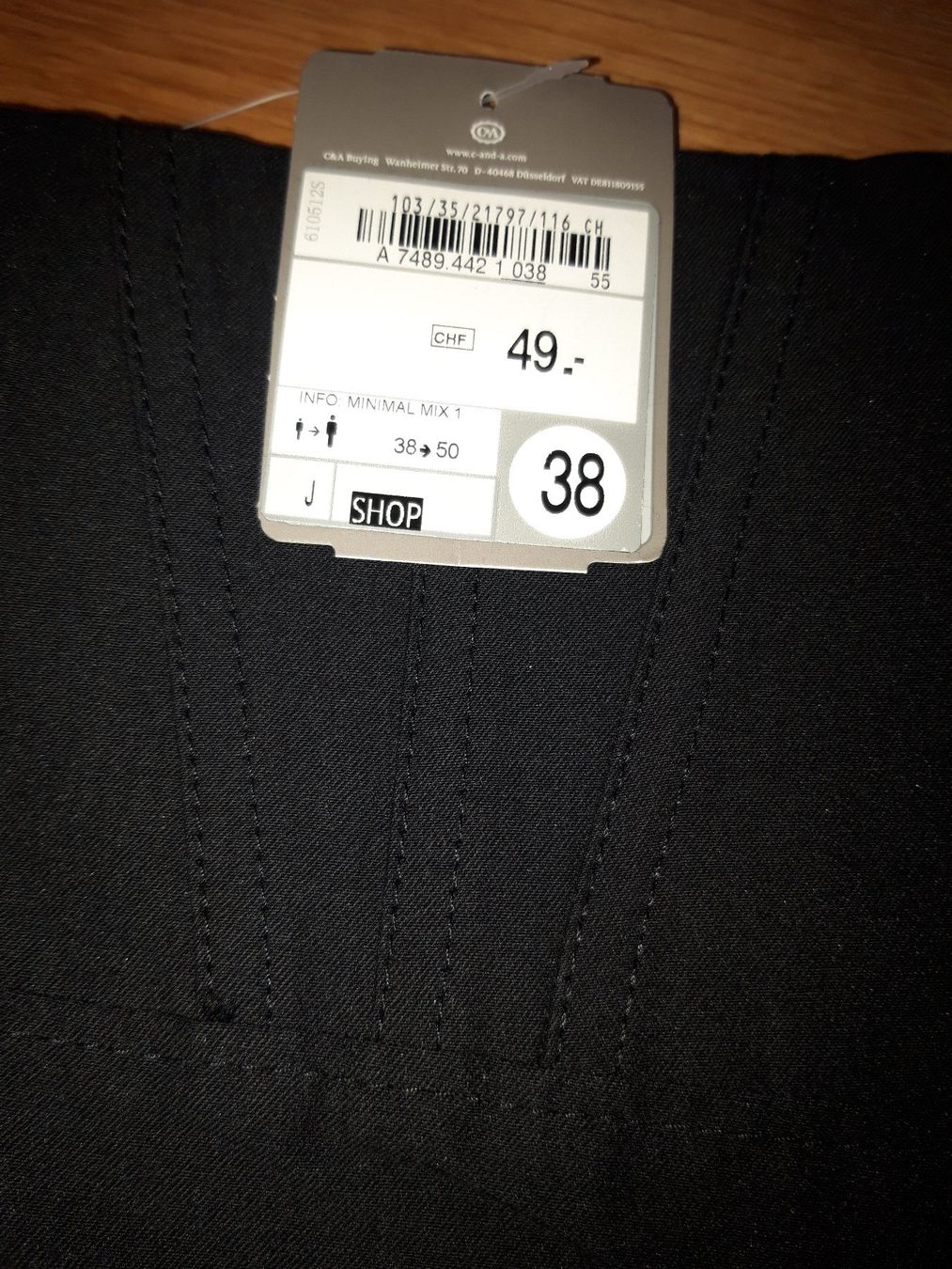 Hosen: Hose schwarz Grösse 38 – Neu und originalverpackt aus wolfertswil von februartag 3