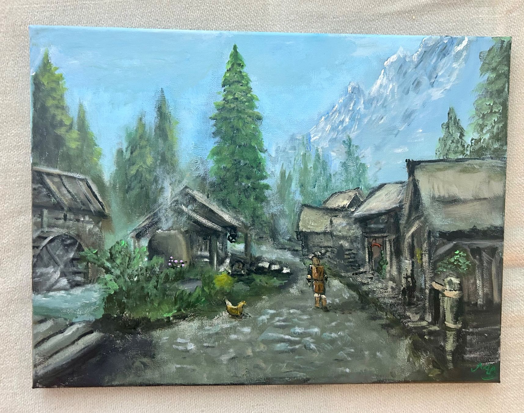 Dipinti: Riverwood (Skyrim) Gemälde 30x40cm – Nuovo e nell'imballaggio originale da Pfäffikon SZ venduto da Andrei_Moro_Kunst 1