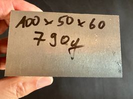 Aluminium-Block100 x 50 x 60 mm, 790 g