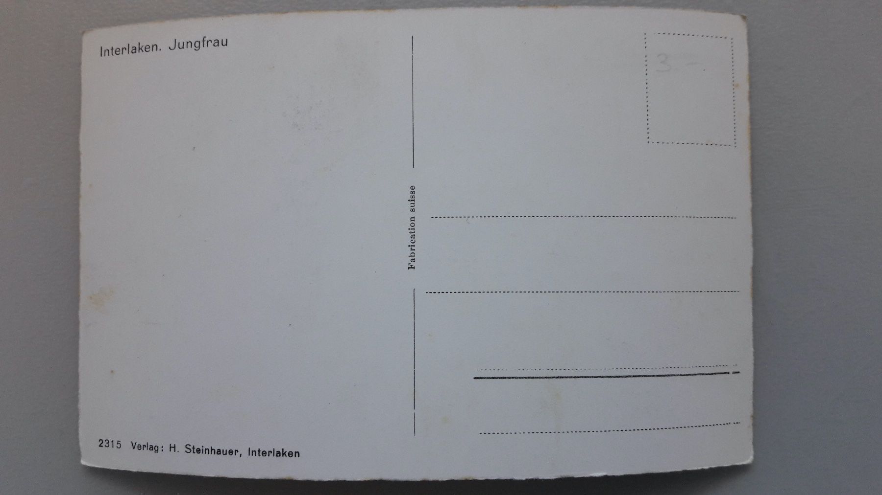 Cartoline postali: Interlaken – Usato da Sargans venduto da nicsam1815 1
