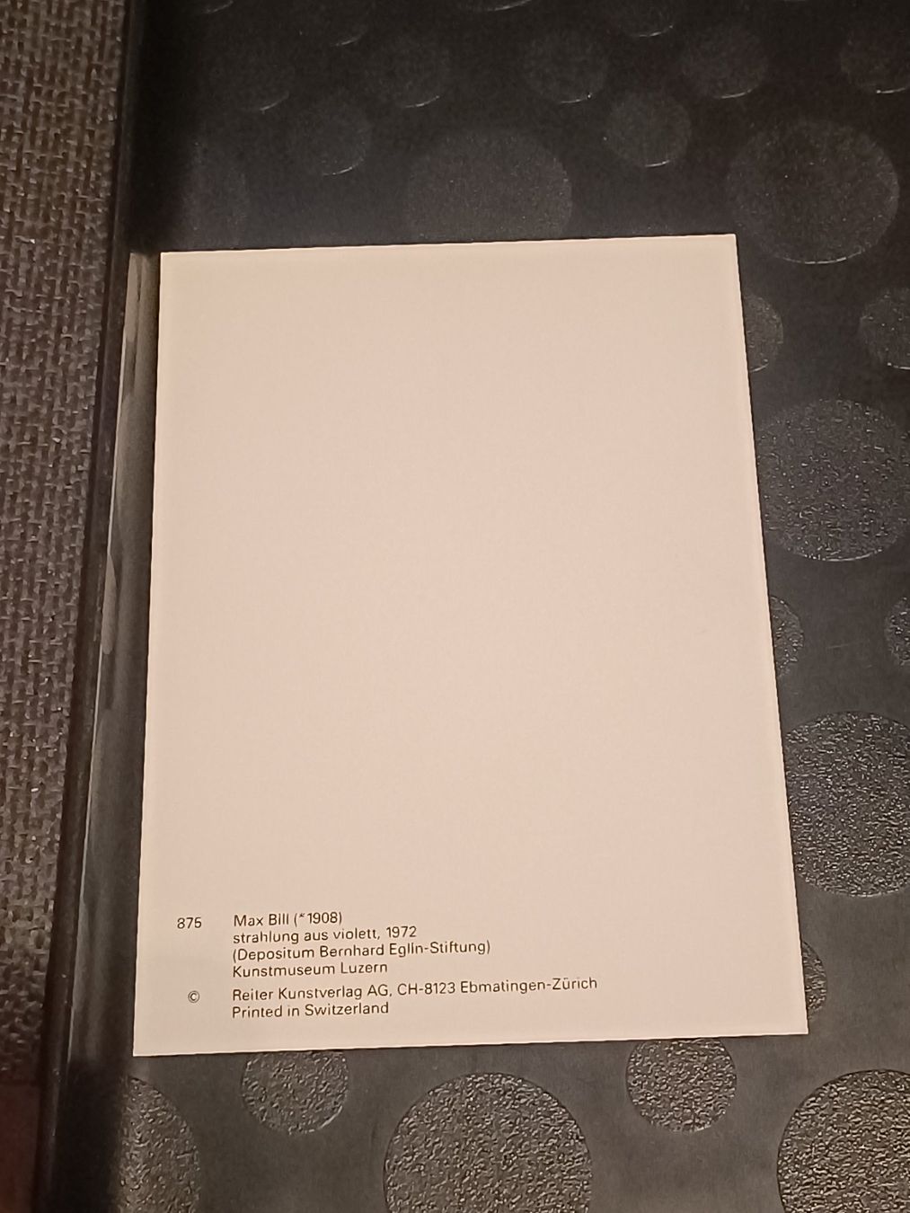 Grafiken & Lithographien: Max Bill - handsignierte Kunstpostkarte – Gebraucht aus Menziken von Artographs 1