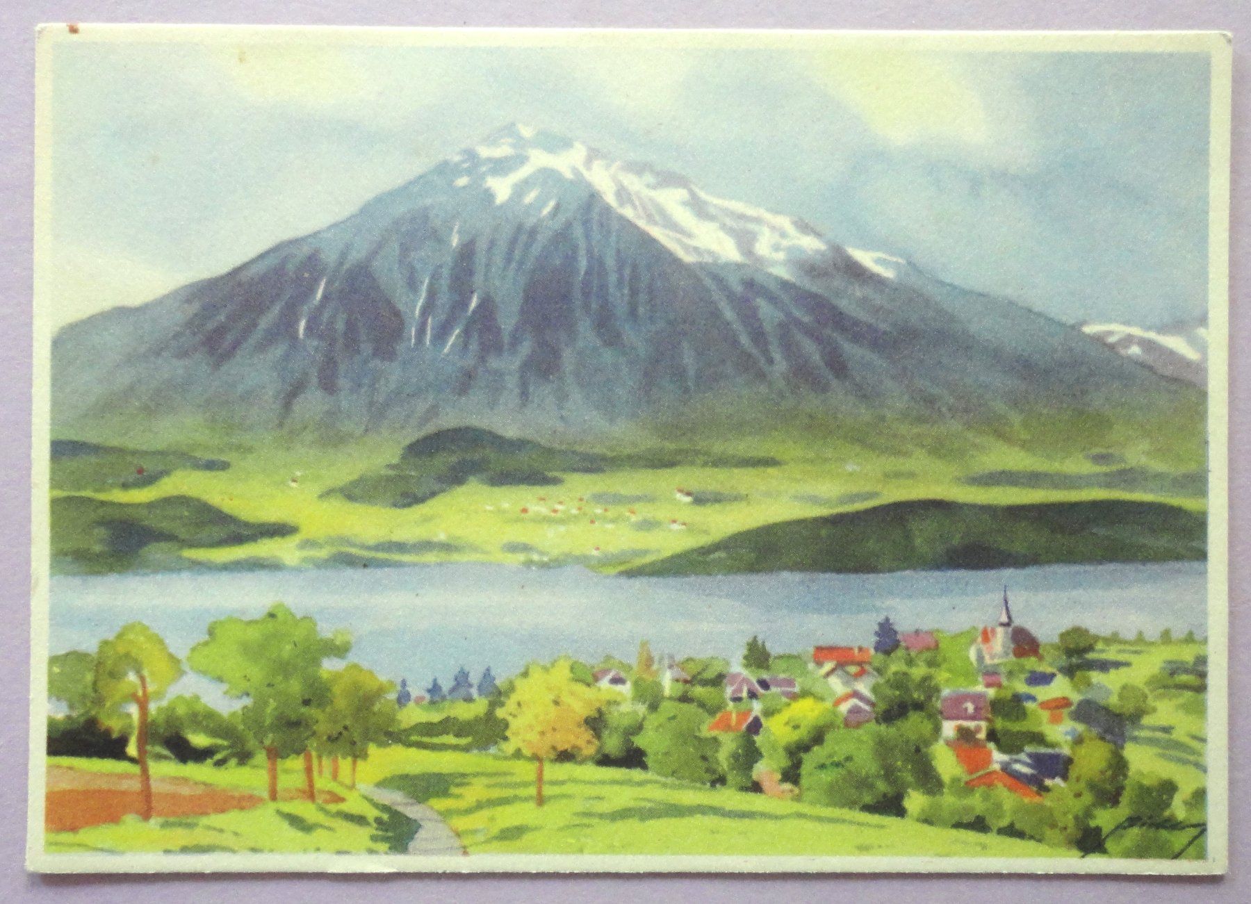 Cartoline postali: Thunersee mit Niesen – Usato da Fétigny venduto da Billy2miny