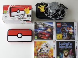 New Nintendo 2DS XL Pokeball Edition + 4 Spiele -3DS ohne 3D