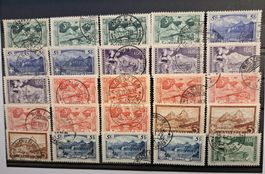 CH Briefmarken Lot "Gebirgslandschaften" 1914-1931