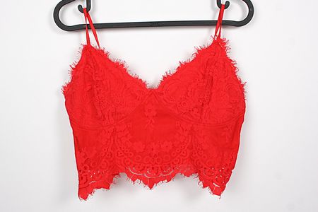 AMISU Spitzentop Gr.S rot