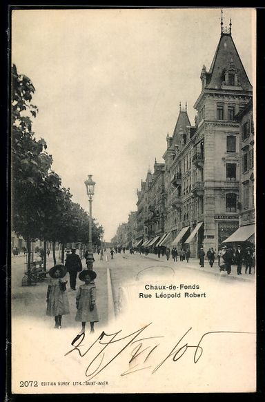 Ansichtskarten: AK Chaux-de-Fonds, Rue Léopold Robert – Gebraucht aus Berlin von bartko-reher