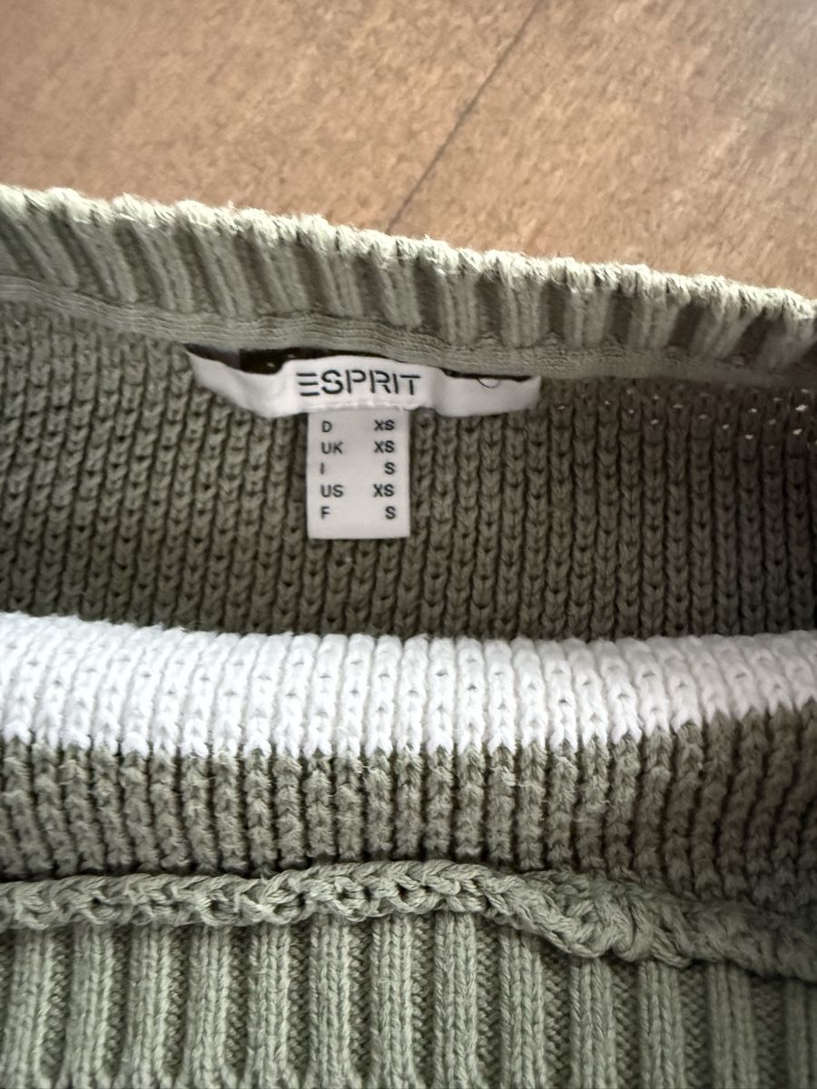 Esprit Maglioni & Felpe: ESPRIT - oliv-weiss gestreifter 3/4-Arm Pullover – Usato da Meilen venduto da kleisi01 5