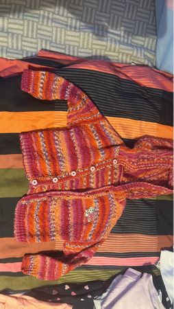 Handgestrickte Kinderjack, Grösse 80-86 Unikat