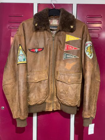 VINTAGE DETTO FATTO LEATHER FLIGHT JACKET SZ: XXL