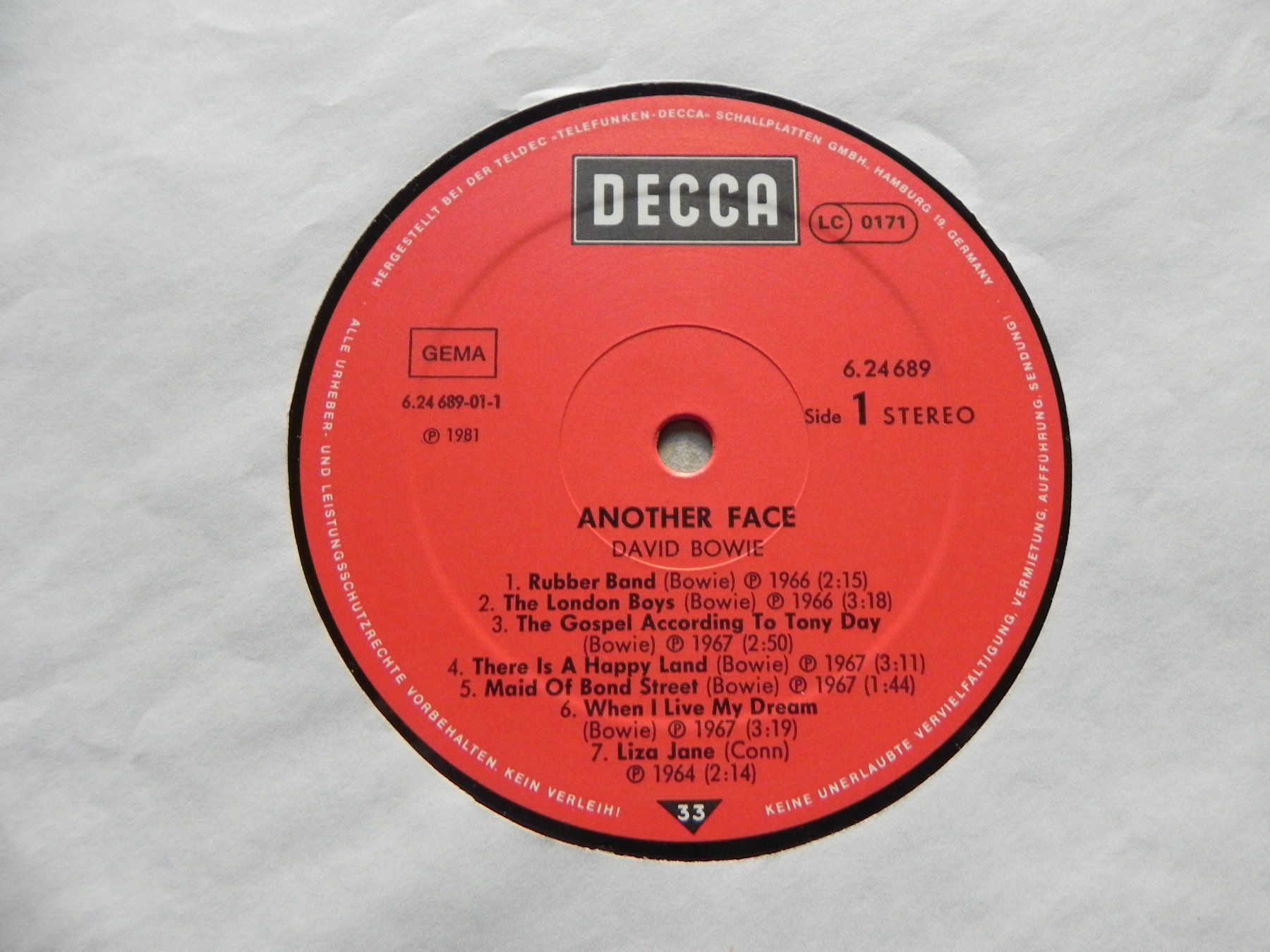 Dischi in vinile: LP Rock Pop Kult Sänger David Bowie 1981 Another Face – Usato da Siebnen venduto da krimsie 3