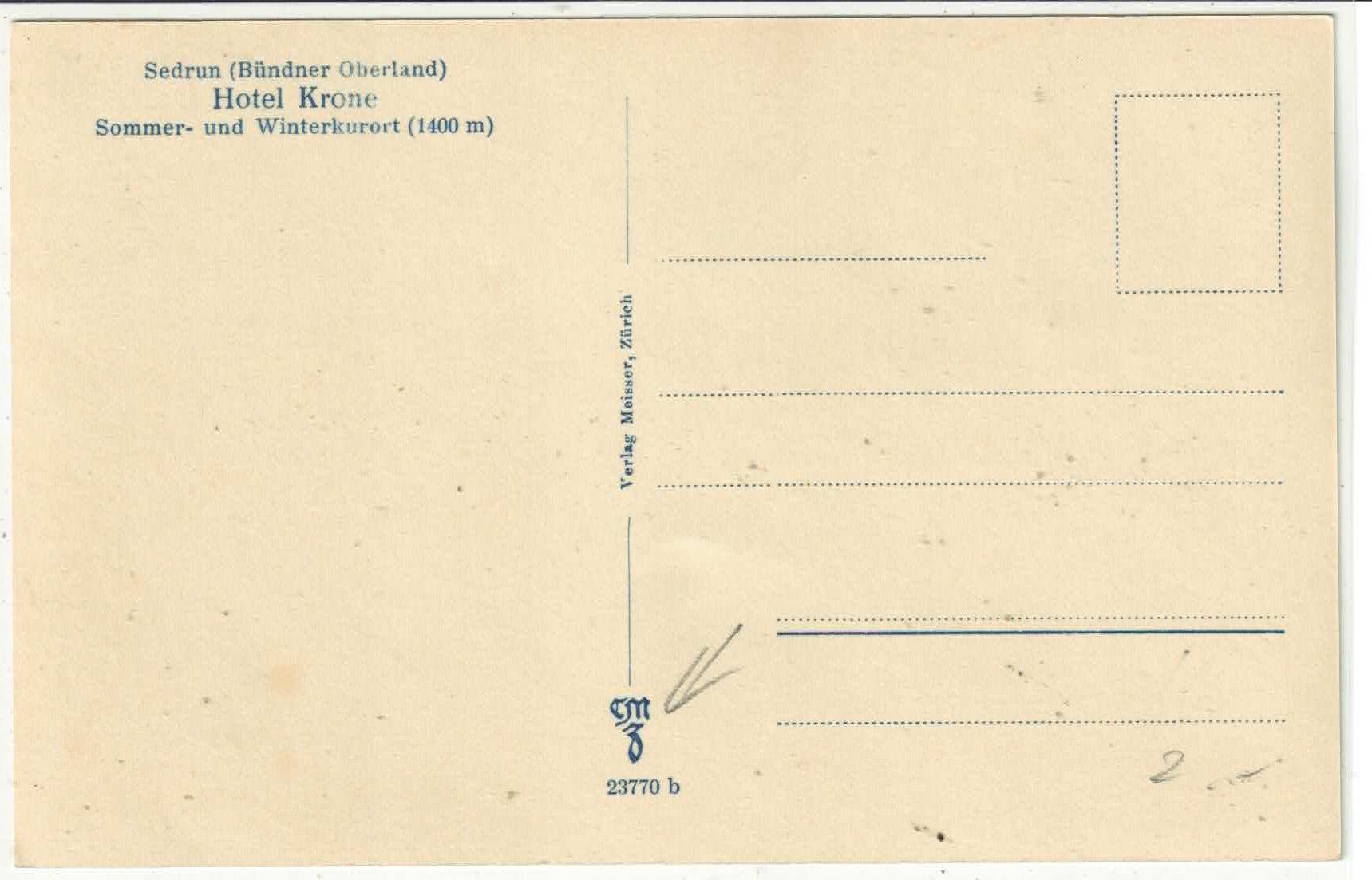 Cartoline postali: Sedrun gegen den Oberalp-Pass – Usato da Ettingen venduto da Kartenplanet 1