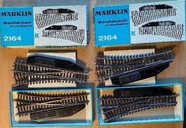 Märklin 2 K-Weichenpaare, Handbetrieb, 2164