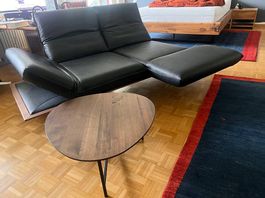 Sofa Leder Dieter Knoll Formia2 Echtleder/Nussbaum