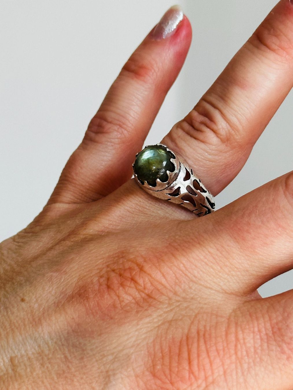Anelli: Labradorite Gemstone Handmade ring size 57 – Nuovo e nell'imballaggio originale da Genève venduto da AGBERG 4