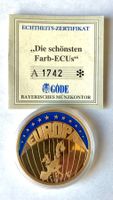 1 Gedenkmünze Europa-ECU, Raub der Europa, vergoldet, 1999