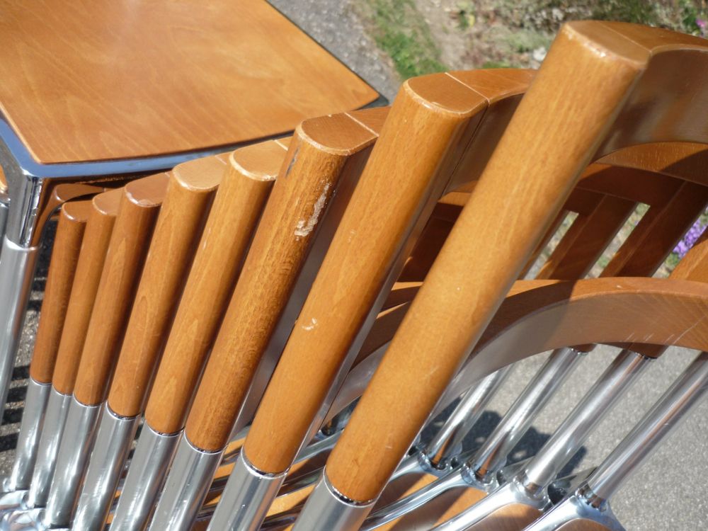26 Stühle Stapelstühle Holzstühle Seminarstühle SEGIS BLITZ 10