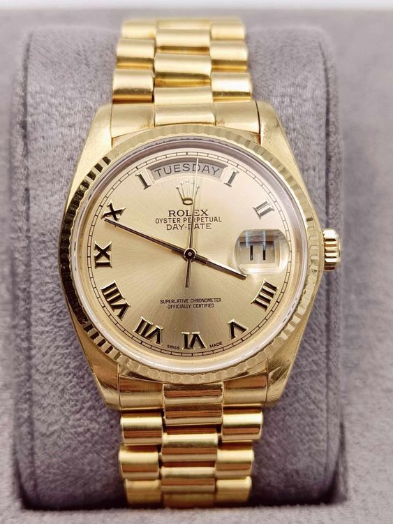 Rolex Orologi: ROLEX  OYSTER PERPETUAL "DAY- DATE" IN 18K GELBGOLD, 36MM – Usato da Luzern venduto da EdiGem 1
