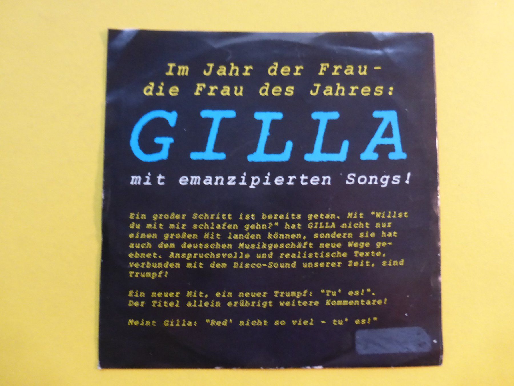 Dischi in vinile: Gilla – Tu' Es! – Usato da Zürich venduto da Swiss57 1