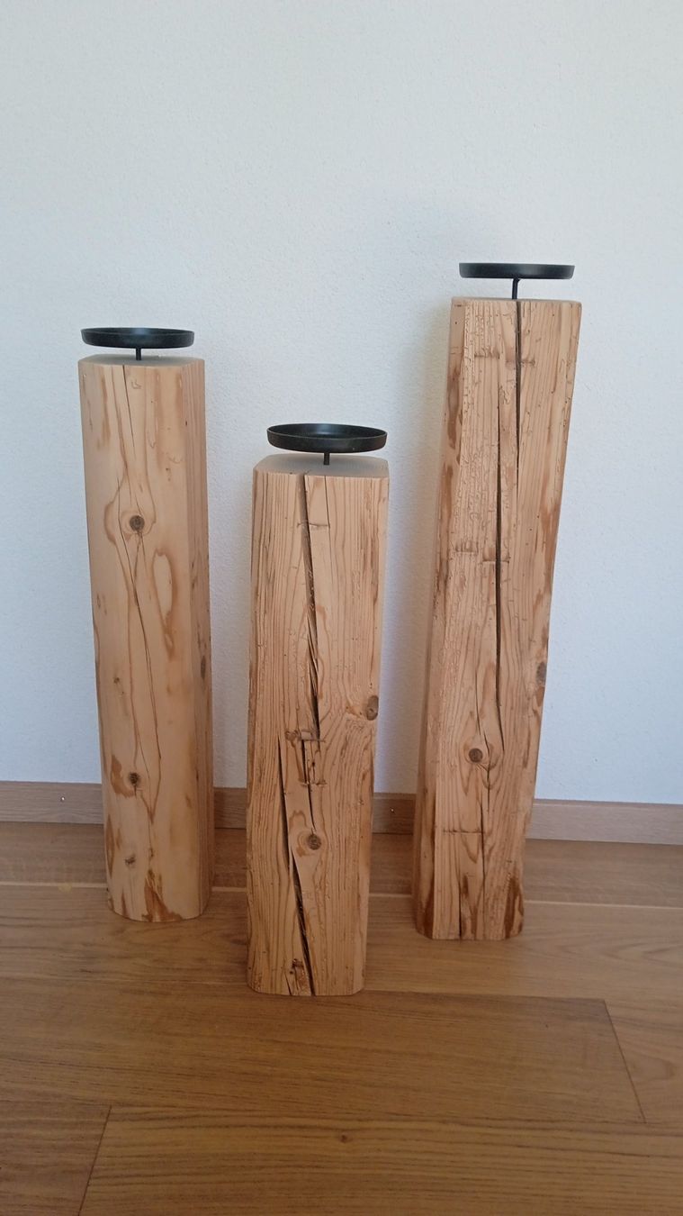 Holzartikel: Schöne Altholzbalken mit Kerzenhalter – Neu (gemäss Beschreibung) aus Widnau von ForViolin 1