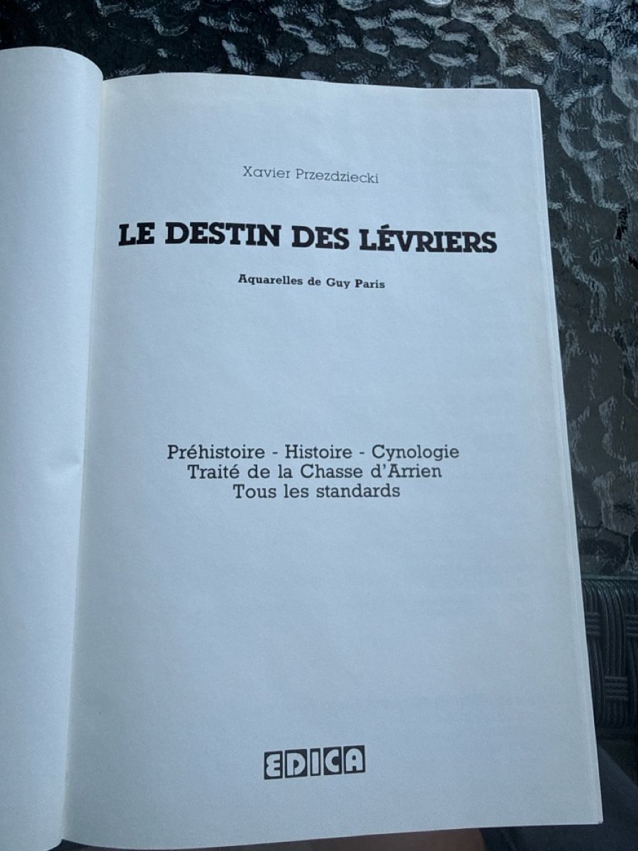 Libri:  LE DESTIN DES LEVRIERS 1984  – Usato da Winterthur venduto da edo_2ztw 3