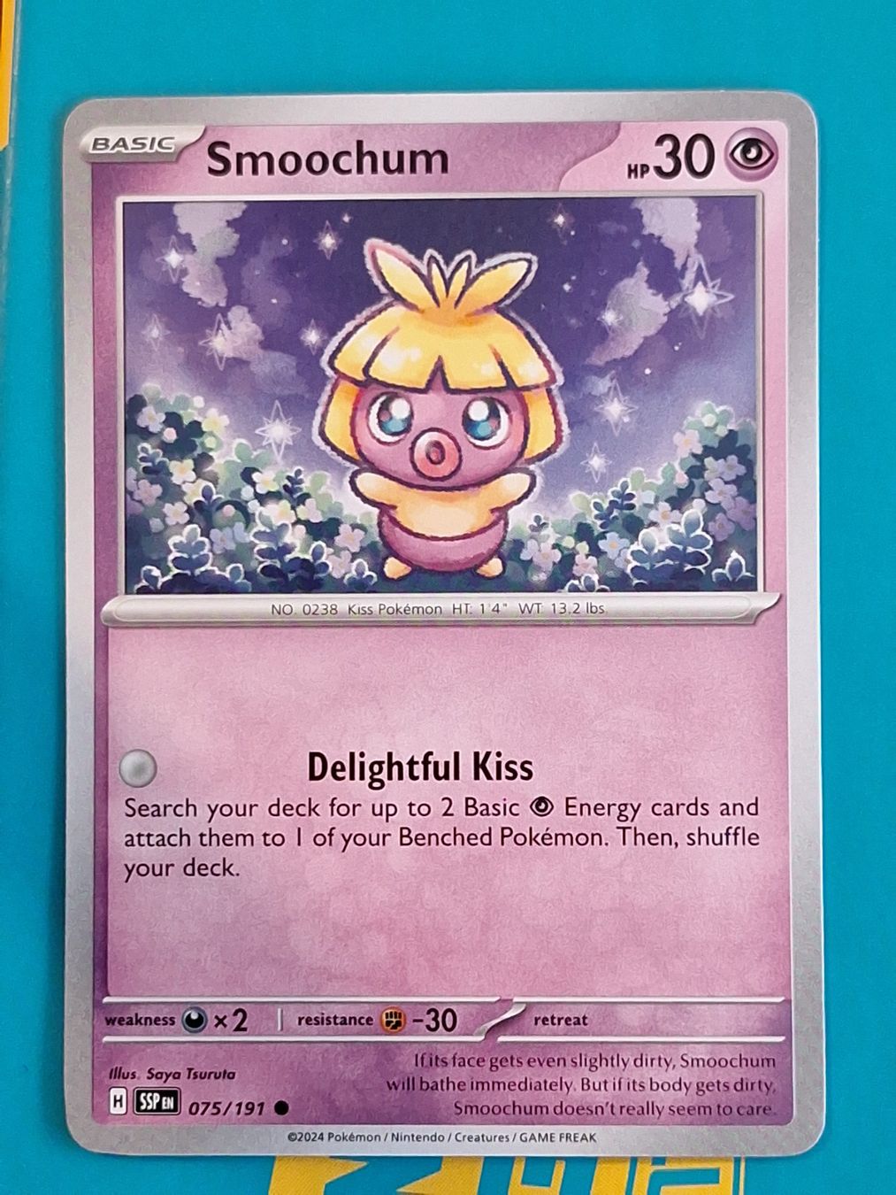 Pokémon Carte collezionabili: Smoochum - Pokemon Surging Sparks – Usato da Altstätten SG venduto da GGsGameshop