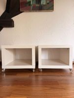 2 Beistelltische weiss mit Rollen guter Zustand