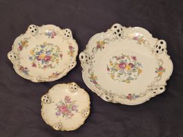 Rosenthal Kronach Molière 3 Schalen Set handbemalt