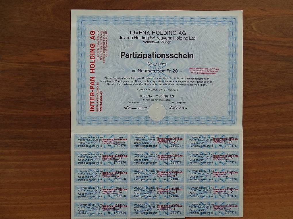 Documenti: PS Juvena Holding AG – Usato da Schwyz venduto da schwyzch 1