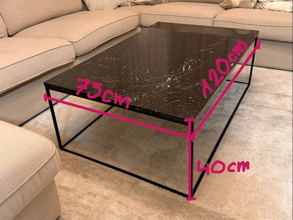 Westwing Tavoli: Schwarzer Marmor Couchtisch,120x75x40cm – Usato da Hettlingen venduto da laperi87 1