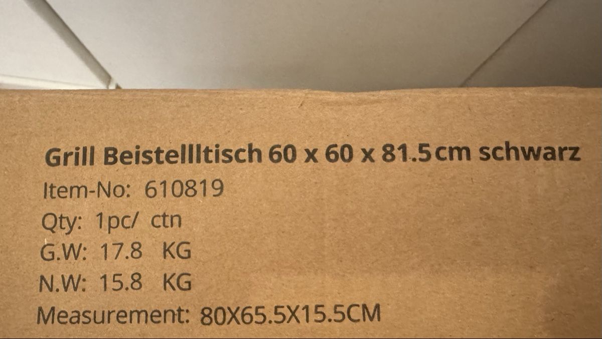 Tavoli: Grill-Beistelltisch, schwarz, NEU Orginalverpackt – Nuovo e nell'imballaggio originale da Küsnacht ZH venduto da maryberryblue 9