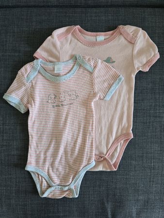 kinderset Set of 2 Baby Bodysuits size 62