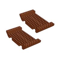 2x 2560 Boat Hull Large Middle 8x16 Reddish Brown LEGO
