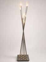 Designer Stehleuchte / Ständerlampe – Metall-Stäbe mit 3-Weg