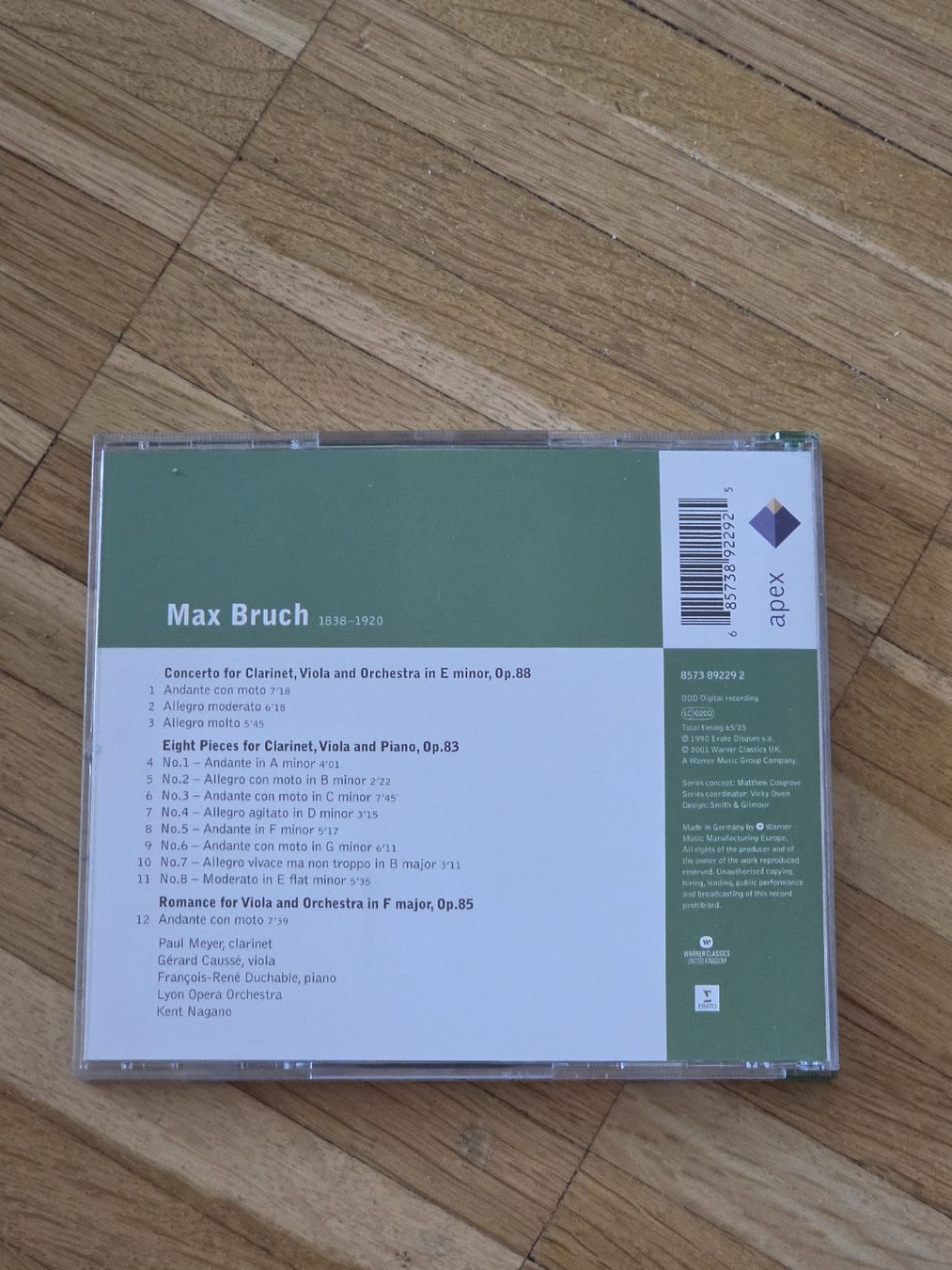 CDs: CD: Bruch: Concerto for Clarinet Viola & Orchestra – D'occasion à Aesch BL par immon 1