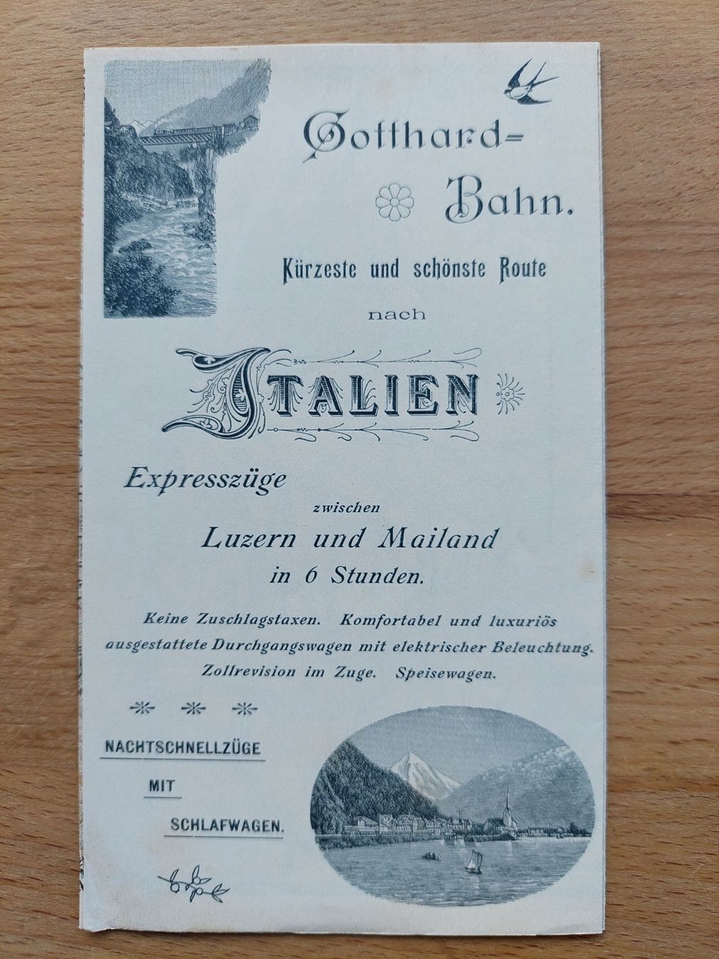 Cartes géographiques & atlas: Alte Landkarte Gotthardbahn – D'occasion à Obfelden par Foto_Bild_Kunst_Buch