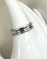 Vintage Silberring 925 Bandring Relief Gr. 58 Unisex