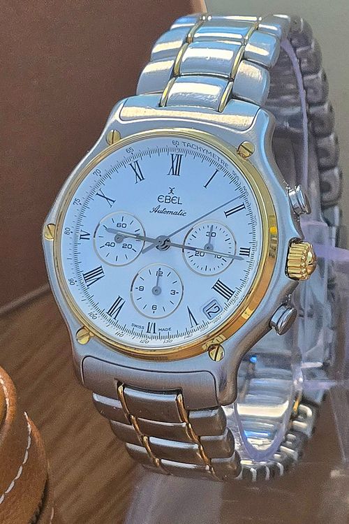 EBEL EL PRIMERO AUTOMATIC CHRONOGRAPH 18K GOLD/STAHL FULLSET
