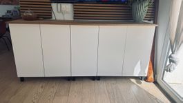 Kommode 2m lang mit eichenholzplatte