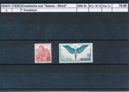 1938 Einzelwerte aus "Aarau - Block"