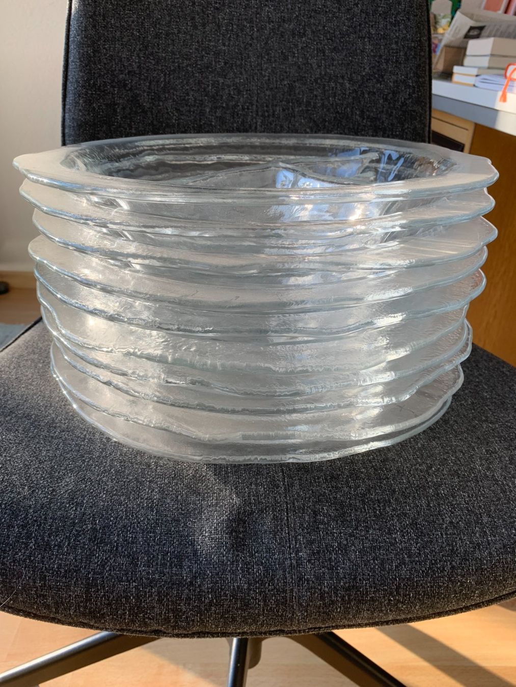 Glasi Hergiswil Piatti: Vintage Glas Teller, Servierteller mit 3 Fächern, Top! – Usato da Sarmenstorf venduto da habasa 2
