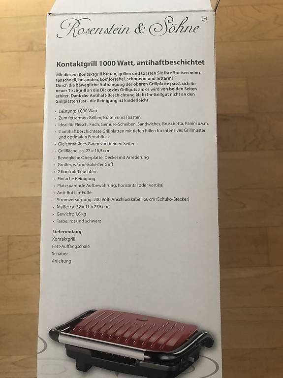 Elettrodomestici da cucina: Kontaktgrill Rosenstein und Söhne – Usato da Basel venduto da Ruscha 2